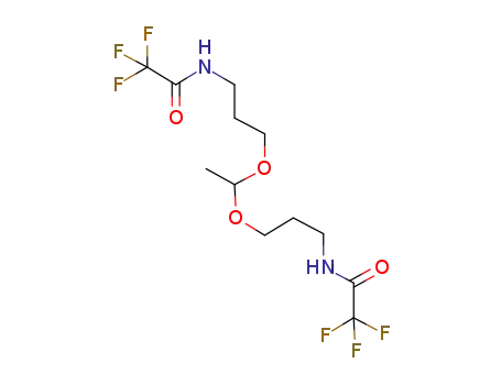 Molecular Structure of 1415392-93-6 (N,N′-[ethane-1,1-diylbis(oxypropane-3,1-diyl)]bis(2,2,2-trifluoroacetamide))