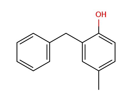 Molecular Structure of 716-96-1 (2-BENZYL-4-METHYLPHENOL)