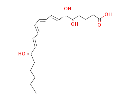 Molecular Structure of 94292-84-9 ((7E,9E,11E,13E)-(5S,6S,15S)-5,6,15-Trihydroxy-icosa-7,9,11,13-tetraenoic acid)