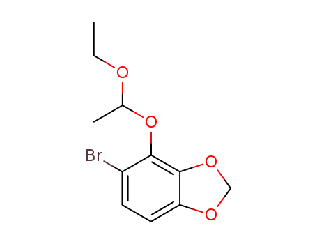 Molecular Structure of 192210-65-4 (1,3-Benzodioxole, 5-bromo-4-(1-ethoxyethoxy)-)