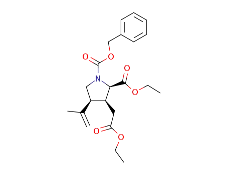 (2R,3S,4S)-3-Ethoxycarbonylmethyl-4-isopropenyl-pyrrolidine-1,2-dicarboxylic acid 1-benzyl ester 2-ethyl ester