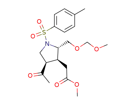 (2S,3R,4R)-4-Acetyl-3-<(methoxycarbonyl)methyl>-2-(methoxymethoxymethyl)-1-(toluene-4-sulfonyl)pyrrolidine