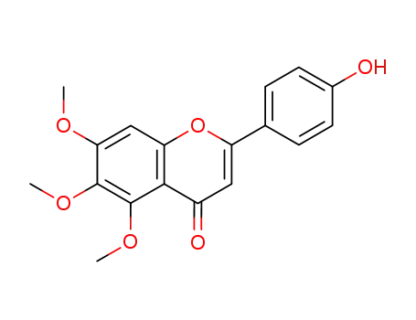 Molecular Structure of 6938-18-7 (2-(4-hydroxyphenyl)-5,6,7-trimethoxy-4H-chromen-4-one)