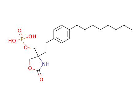 phosphoric acid mono-{(R/S)-4-[2-(4-octyl-phenyl)-ethyl]-2-oxo-oxazolidin-4-ylmethyl}ester