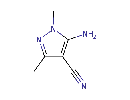 Molecular Structure of 54820-92-7 (5-AMINO-1,3-DIMETHYL-1H-PYRAZOLE-4-CARBONITRILE)