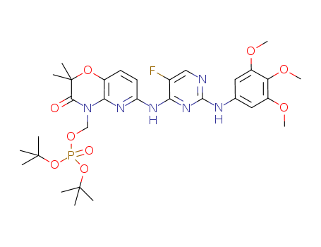 Ditert-butyl [6-[[5-fluoro-2-(3,4,5-trimethoxyanilino)pyrimidin-4-yl]amino]-2,2-dimethyl-3-oxo-pyrido[3,2-b][1,4]oxazin-4-yl]methyl phosphate