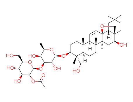 b-D-Galactopyranoside, (3b,4a,16b)-13,28-epoxy-16,23-dihydroxyolean-11-en-3-yl 3-O-(2-O-acetyl-b-D-glucopyranosyl)-6-deoxy-