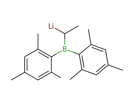 Molecular Structure of 103687-21-4 (Lithium, [1-[bis(2,4,6-trimethylphenyl)boryl]ethyl]-)