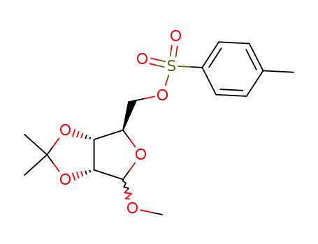 Molecular Structure of 6953-71-5 (a-D-Ribofuranoside, methyl2,3-O-(1-methylethylidene)-, 4-methylbenzenesulfonate (9CI))