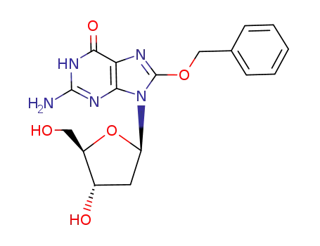 Molecular Structure of 96964-90-8 (8-Benzyloxy-2'-deoxy-D-guanosine)