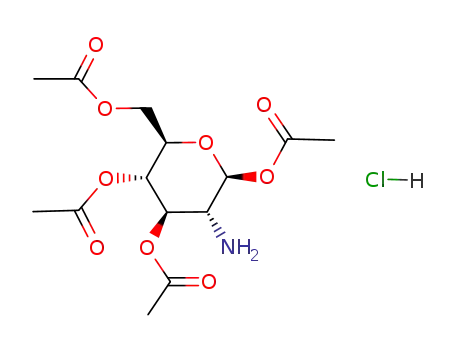 Molecular Structure of 10034-20-5 (1,3,4,6-Tetra-O-acetyl-a-D-glucosamineHCI)