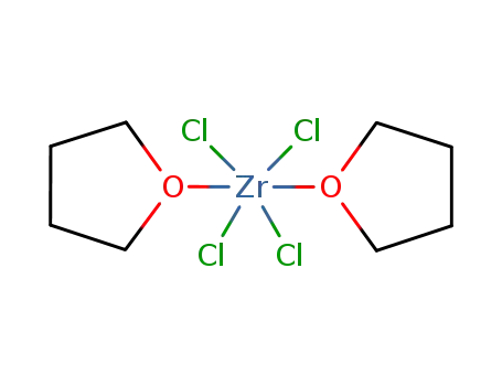 Molecular Structure of 21959-01-3 (TETRACHLOROBIS(TETRAHYDROFURAN)ZIRCONIUM)