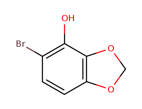 Molecular Structure of 82299-36-3 (1,3-Benzodioxol-4-ol, 5-bromo-)