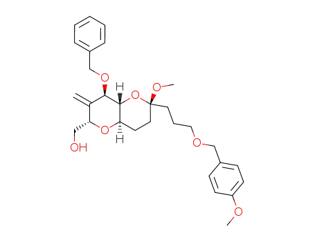 {(2S,4R,4aR,6R,8aR)-4-Benzyloxy-6-methoxy-6-[3-(4-methoxy-benzyloxy)-propyl]-3-methylene-octahydro-pyrano[3,2-b]pyran-2-yl}-methanol