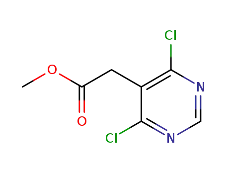 Molecular Structure of 171096-33-6 (Methyl 2-(4,6-dichloropyriMidin-5-yl)acetate)