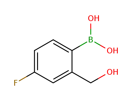 Molecular Structure of 1061223-45-7 ((4-Fluoro-2-(hydroxyMethyl)phenyl)boronic acid)