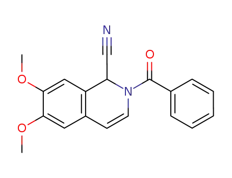Molecular Structure of 50299-95-1 (2-benzoyl-1-cyano-6,7-dimethoxy-1,2-dihydroisoquinoline)