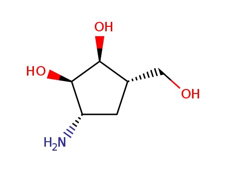 1,2-Cyclopentanediol,3-amino-5-(hydroxymethyl)-, (1R,2S,3R,5R)-rel- cas  62138-01-6