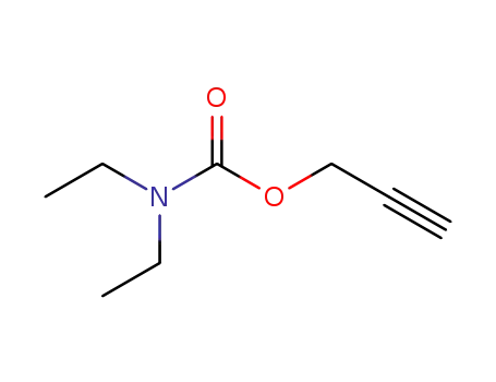 Molecular Structure of 91503-56-9 (Carbamic acid, diethyl-, 2-propynyl ester)