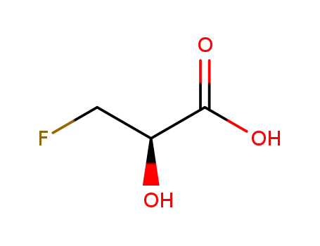 Molecular Structure of 3130-92-5 (Propanoic acid, 3-fluoro-2-hydroxy-, (R)-)