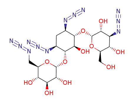 Molecular Structure of 1037515-73-3 (1,3,6',3”-tetra-azido-kanamycin A)