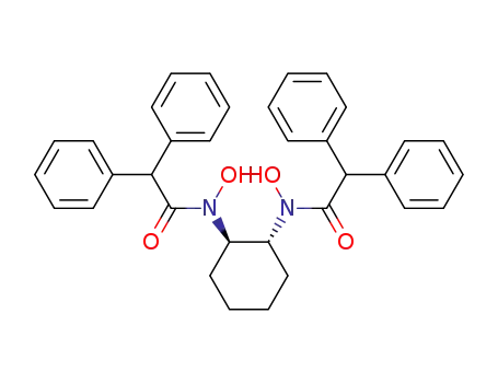Molecular Structure of 1217464-22-6 ((1S,2S)-N,N'-Dihydroxy-N,N'-bis(diphenylacetyl)cyclohexane-1,2-diamine)