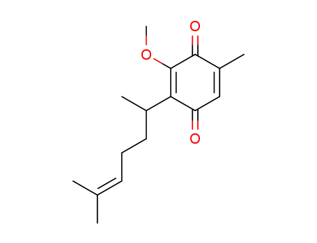 (+/-)-2-(1,5-dimethyl-4-hexenyl)-3-methoxy-5-methyl-2,5-cyclohexadiene-1,4-dione <(+/-)-O-methylperezone>