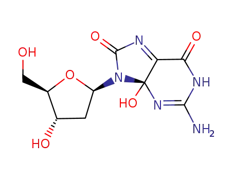 Molecular Structure of 137608-89-0 (4,8-dihydro-4-hydroxy-8-oxo-2'-deoxyguanosine)