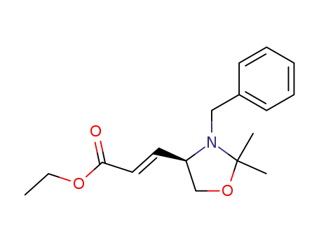 (E)-3-((R)-3-Benzyl-2,2-dimethyl-oxazolidin-4-yl)-acrylic acid ethyl ester