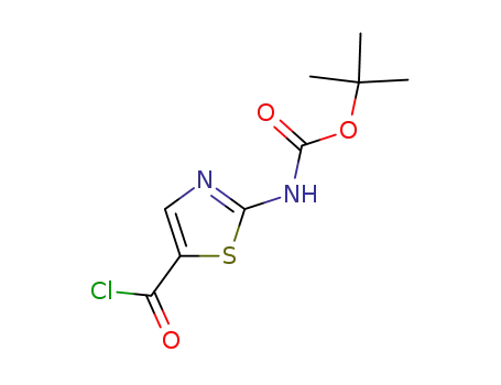 Carbamic  acid,  [5-(chlorocarbonyl)-2-thiazolyl]-,  1,1-dimethylethyl  ester  (9CI)