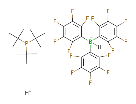 Molecular Structure of 930301-81-8 ([tBu<sub>3</sub>Ph][HB(C<sub>6</sub>F<sub>5</sub>)3])