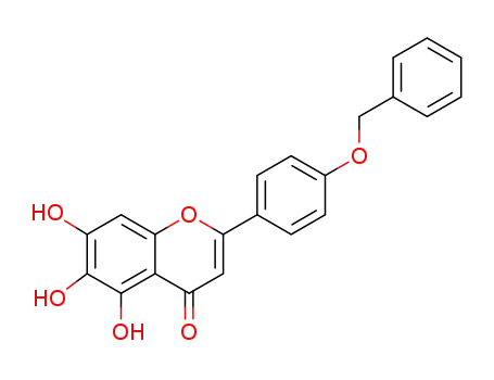 Molecular Structure of 1351585-69-7 (5,6,7-trihydroxy-2-[4-(phenylmethoxy)phenyl]-4H-1-benzopyran-4-one)
