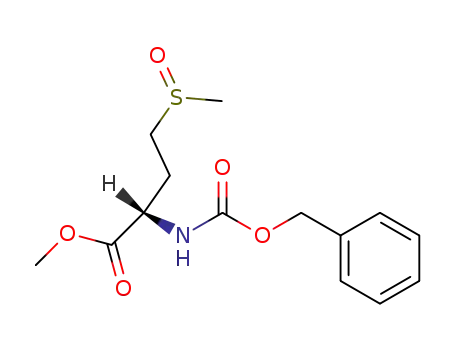 Molecular Structure of 75266-39-6 (Butanoic acid, 4-(methylsulfinyl)-2-[[(phenylmethoxy)carbonyl]amino]-,
methyl ester, (2S)-)