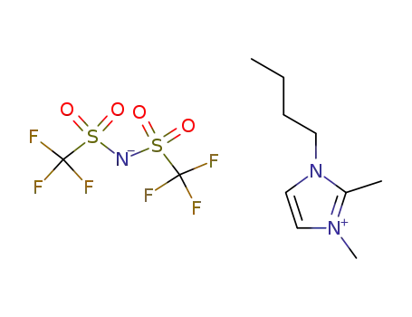 Molecular Structure of 350493-08-2 (1-Butyl-2,3-dimethylimidazolium bis(trifluoromethanesulfonyl)imide)