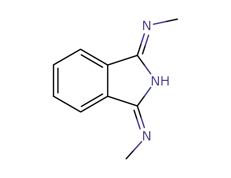 Molecular Structure of 88988-76-5 (1H-Isoindol-3-amine, N-methyl-1-(methylimino)-, (E)-)