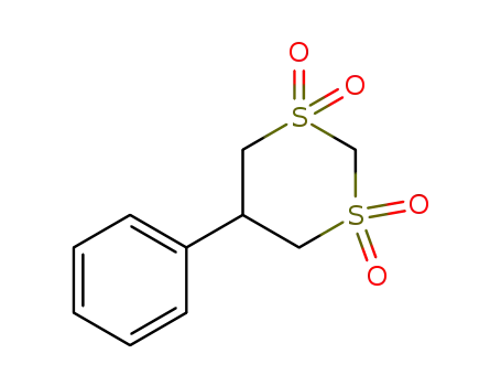 Molecular Structure of 111012-66-9 (1,3-Dithiane, 5-phenyl-, 1,1,3,3-tetraoxide)