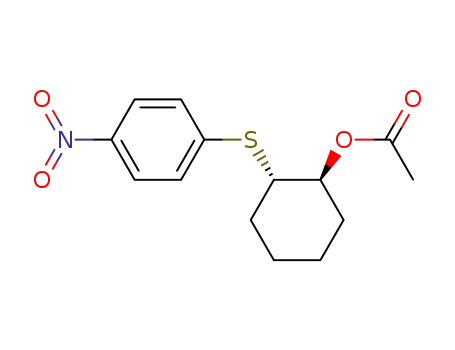 Molecular Structure of 81576-35-4 (Cyclohexanol, 2-[(4-nitrophenyl)thio]-, acetate (ester), trans-)