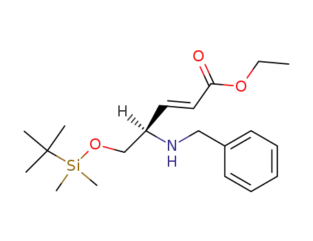 (S)-4-(benzylamino)-5-<<(1,1-dimethylethyl)dimethylsilyl>oxy>-2-pentenoic acid ethyl ester