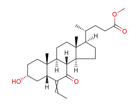 Molecular Structure of 863239-59-2 ((E/Z)-3α-hydroxy-6-ethylidene-7-keto-5β-cholan-24-oic acid Methyl ester)