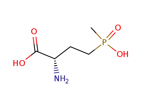 Molecular Structure of 35597-44-5 (Butanoic acid, 2-amino-4-(hydroxymethylphosphinyl)-, (2S)-)