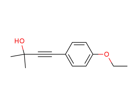 Molecular Structure of 499242-44-3 (3-Butyn-2-ol,4-(4-ethoxyphenyl)-2-methyl-(9CI))