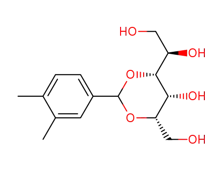 Molecular Structure of 208462-99-1 (2,4-O-(3,4-Dimethylbenzylidene)-D-sorbitol)