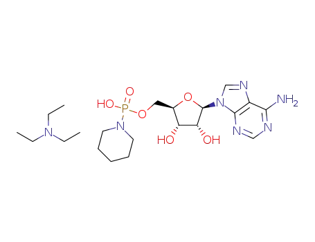 Molecular Structure of 1577254-51-3 (adenosine 5′-phosphoropiperidate triethylammonium salt)