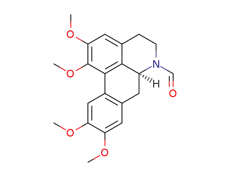 Molecular Structure of 371196-16-6 ((6aS)-4,5,6a,7-tetrahydro-1,2,9,10-tetramethoxy-6H-dibenzo[de,g]quinoline-6-carbaldehyde)