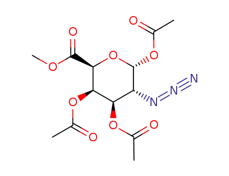 Molecular Structure of 81997-92-4 (2-Azido-2-deoxy-D-galacturonate 1,3,4-Triacetate Methyl Ester)