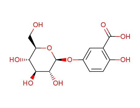 Molecular Structure of 1820-89-9 (5-(β-D-glucopyranosyloxy)-2-hydroxybenzoic acid)