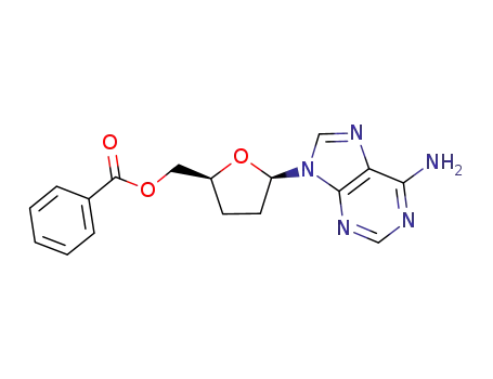 Molecular Structure of 117174-29-5 (Adenosine, 2',3'-dideoxy-, 5'-benzoate)