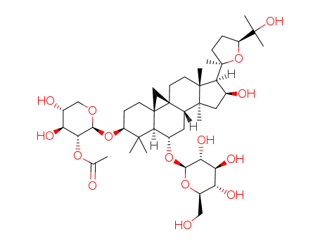 b-D-Glucopyranoside, (3b,6a,16b,20R,24S)-3-[(2-O-acetyl-b-D-xylopyranosyl)oxy]-20,24-epoxy-16,25-dihydroxy-9,19-cyclolanostan-6-yl