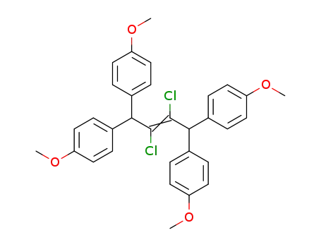 Molecular Structure of 76174-75-9 (1,1,4,4-tetrakis(4-methoxyphenyl)-2,3-dichlorobut-2-ene)