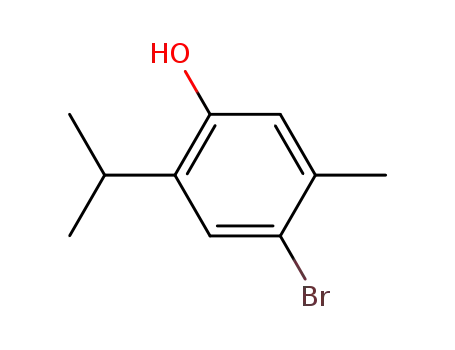 Molecular Structure of 15062-34-7 (2-Isopropyl-4-bromo-5-methylphenol)
